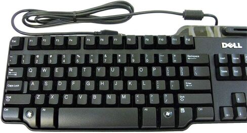 لوحة مفاتيح USB سلكية من Dell مزودة بقارئ بطاقات ذكية وبرامج تشغيل ومسند راحة اليد (متجددة) in Kuwait