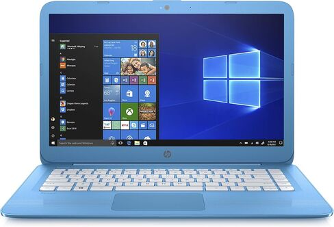 HP Stream 14-inch Laptop, Intel Celeron N3060 Processor, 4 GB SDRAM Memory, 32 GB eMMC storage, Windows 10 Home in S Mode with Office 365 Personal for one year (14-cb010nr, Aqua Blue) in Saudi Arabia