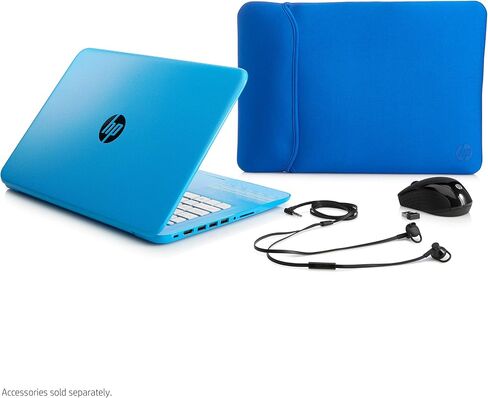 HP Stream 14-inch Laptop, Intel Celeron N3060 Processor, 4 GB SDRAM Memory, 32 GB eMMC storage, Windows 10 Home in S Mode with Office 365 Personal for one year (14-cb010nr, Aqua Blue) in Saudi Arabia