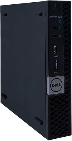 Dell Optiplex 5070 Micro MFF Desktop PC Intel i3-9100T, 8GB DDR4 New 256GB M.2 NVMe SSD, WiFi BT HDMI New KB & Mouse Windows 11 Pro (Renewed) in Kuwait