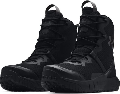 Under Armour Men's UA Micro G Valsetz Tactical Boots - 3023743-001 - Black/Black/Pitch Gray - 15 in Saudi Arabia
