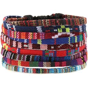 HZMAN Mix 6 Wrap Bracelets Men Women, Hemp Cords Ethnic Tribal Bracelets Wristbands (Mix 6 Wrap) in Saudi Arabia