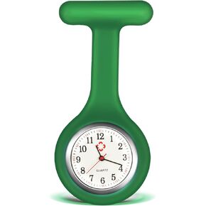 Nurse Watch Brooch, Silicone with Pin/Clip, Glow in Dark, Control Design, Health Care Nurse Doctor Paramedic Medical Brooch Fob Watch