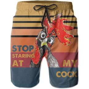EZYES Stop Staring at My Cock Mens Quick Dry Surfing Swim Trunks Summer Beach Shorts Holiday Cool Board Short with Pockets in Kuwait