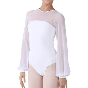 Aisling Mesh Shoulder and Sleeves Dance Leotard For Women Ballet in Kuwait