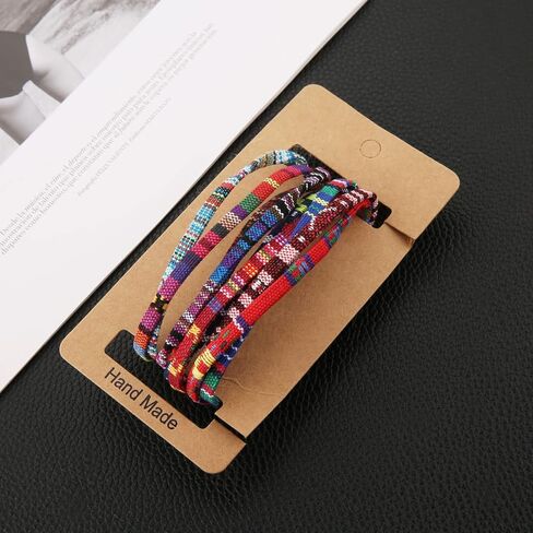 HZMAN Mix 6 Wrap Bracelets Men Women, Hemp Cords Ethnic Tribal Bracelets Wristbands (Mix 6 Wrap) in Saudi Arabia