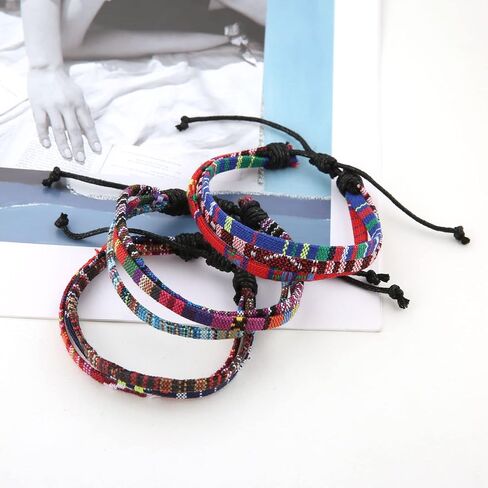 HZMAN Mix 6 Wrap Bracelets Men Women, Hemp Cords Ethnic Tribal Bracelets Wristbands (Mix 6 Wrap) in Saudi Arabia
