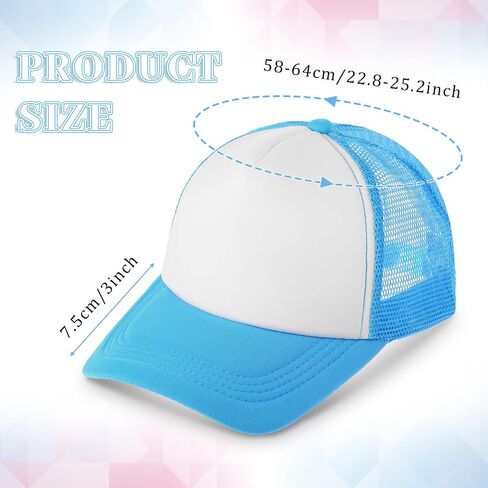 18 Pack Sublimation Blank Polyester Mesh Cap Trucker Summer Mesh Cap Unisex Two Tone and Solid Trucker Hats Blank Snapback Hat Sublimation Blank Mesh Baseball Cap for Men Women in Saudi Arabia