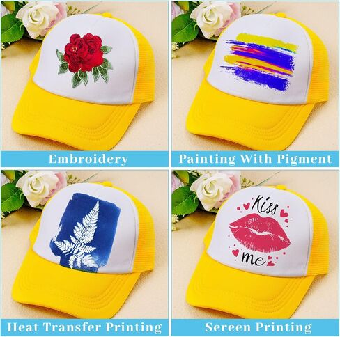 18 Pack Sublimation Blank Polyester Mesh Cap Trucker Summer Mesh Cap Unisex Two Tone and Solid Trucker Hats Blank Snapback Hat Sublimation Blank Mesh Baseball Cap for Men Women in Saudi Arabia