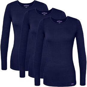 Sivvan Scrubs for Women - Long Sleeve Comfort Underscrub Tee 3-Pack in Saudi Arabia