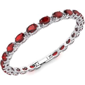 Silver Smile 925 Sterling Silver Gemstone Bracelets for Women and Girls|Attractive Tennis Bracelet in 7.25" Length with Secure Lock |Comes in a Suede Pouch in Saudi Arabia