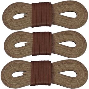 TOFL Logger Style 3 Leather Boot Laces | 54 inches | 3 Strips [1 Pair & 1 Spare]