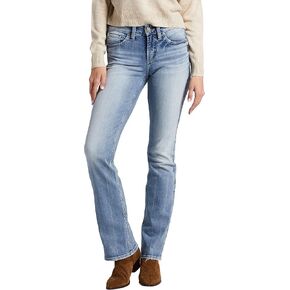 Silver Jeans Co. Women's Suki Mid Rise Slim Bootcut Jeans
