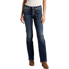 Silver Jeans Co. Women's Suki Mid Rise Slim Bootcut Jeans