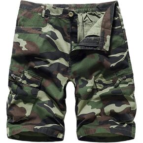 ETCONEN Men's Camo Cargo Shorts Causal Sport Multi-Pocket Outdoor Camouflage Shorts