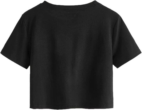 SweatyRocks Women's Cute Floral Print Cropped Tee Short Sleeve Crop Top in Kuwait