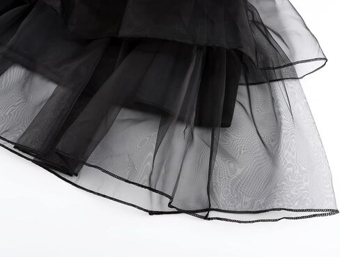 فستان Akokvlar التنكري باللون الأسود للفتيات مع حزام شعر مستعار وأقراط وجوارب in Kuwait