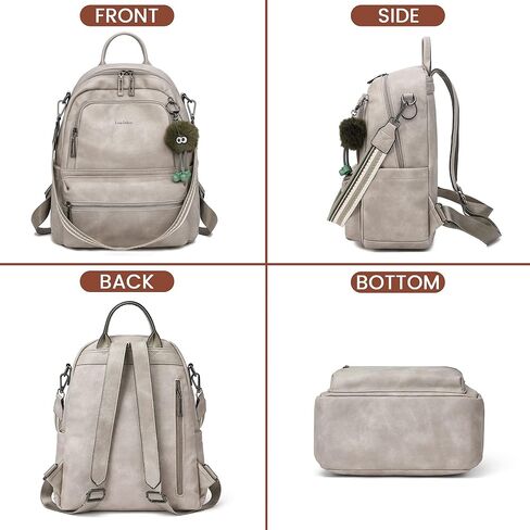 Backpack Purse for Women Leather Travel Backpacks Fashion Large Ladies Shoulder Bags With Purses in Kuwait