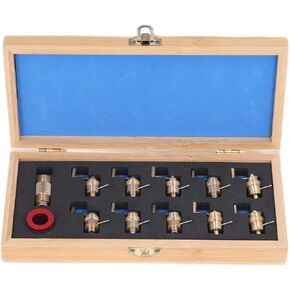 SHYEKYO Brass Mainspring Winder Set,Durable Wristwatch Repairing Kit for Watchmaker,DIY Watchmaker Tools with Anti-Slip Handle,Storage Box,Watch Winding Tool Accessories for Watch Movement Repair in Kuwait
