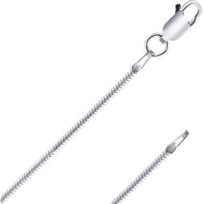 925 Sterling Silver Italian 1mm,1.2mm,1.4mm,1.5mm,1.6mm, 2.0mm Snake or Singapore Chain Crafted Necklace Strong - Lobster Claw or Spring Ring Clasp With Extra Clasp - Women - Made In Italy