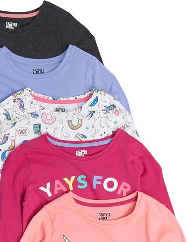 Amazon Essentials Girls and Toddlers' Long-Sleeve T-Shirts (Previously Spotted Zebra), Multipacks in Saudi Arabia