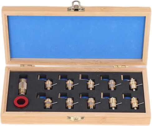 SHYEKYO Brass Mainspring Winder Set,Durable Wristwatch Repairing Kit for Watchmaker,DIY Watchmaker Tools with Anti-Slip Handle,Storage Box,Watch Winding Tool Accessories for Watch Movement Repair in Saudi Arabia