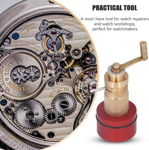 SHYEKYO Brass Mainspring Winder Set,Durable Wristwatch Repairing Kit for Watchmaker,DIY Watchmaker Tools with Anti-Slip Handle,Storage Box,Watch Winding Tool Accessories for Watch Movement Repair in Saudi Arabia