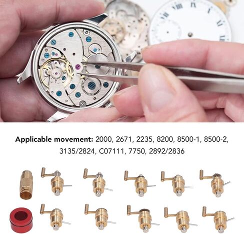 SHYEKYO Brass Mainspring Winder Set,Durable Wristwatch Repairing Kit for Watchmaker,DIY Watchmaker Tools with Anti-Slip Handle,Storage Box,Watch Winding Tool Accessories for Watch Movement Repair in Saudi Arabia