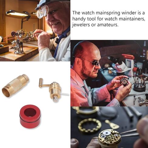 SHYEKYO Brass Mainspring Winder Set,Durable Wristwatch Repairing Kit for Watchmaker,DIY Watchmaker Tools with Anti-Slip Handle,Storage Box,Watch Winding Tool Accessories for Watch Movement Repair in Saudi Arabia
