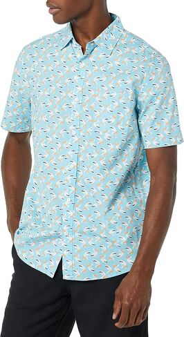 Amazon Essentials Men's Short-Sleeve Stretch Poplin Shirt (Available in Big & Tall) in Kuwait