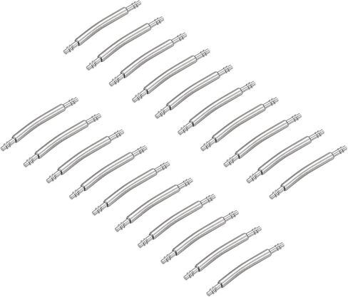 uxcell 20mm Curved Spring Bar Pins 1.5mm Dia Stainless Steel Double Flanged End Watch Band Link Pin 20pcs in Kuwait