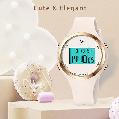 L LAVAREDO Watches for Women 3ATM Waterproof Outdoor Digital Sport Watches Stopwatch Wrist Watch with Alarm Clock, Gifts for Women/Girls in Kuwait