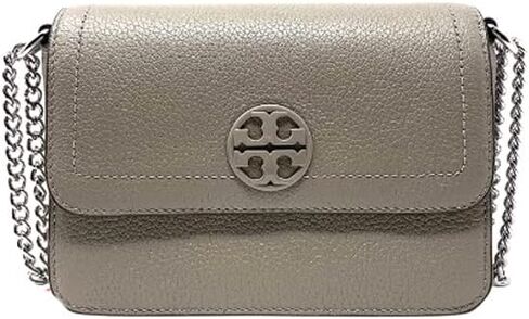Tory Burch Olivia Pebbled Leather Bag (Gray Heron) in Saudi Arabia
