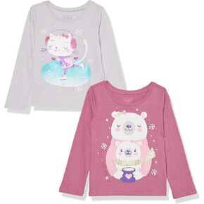 The Children's Place Toddler Girls Long Sleeve Graphic T-Shirt 2-Pack in Kuwait
