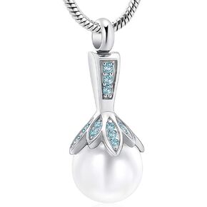 memorial jewelry Cremation Jewelry for Ashes Pearl Urn Necklace Jewelry Ashes Holder for Women Ashes Keepsake