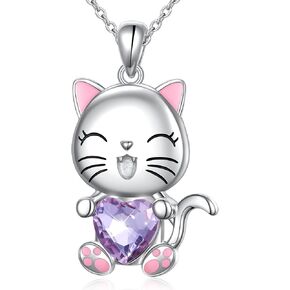 Ladytree Cute Animal Necklace 925 Sterling Silver Birthday Christmas Jewelry Gifts for Women Men