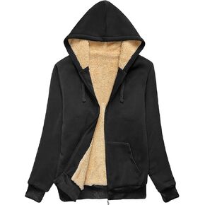 ZITY Womens Hoodies Fleece Jacket Winter Sherpa Lined Sweatshirt in Kuwait