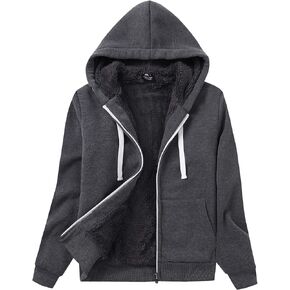 ZITY Womens Hoodies Fleece Jacket Winter Sherpa Lined Sweatshirt