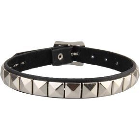 GelConnie Gothic Spike Studded Collar Necklace Punk Rock Genuine Leather Choker Collar Necklace for Women, Teens Girls, Sister