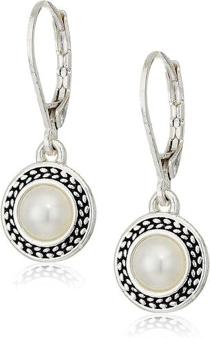 Handmade Swarovski Crystal Leverback Earrings For Women, Silver Stainless Steel Dangle Earrings with Charm Pierced Lightweight Dangling Bohemian Teen Girls Small Hoop Earrings in Kuwait