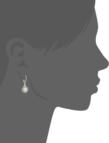 Handmade Swarovski Crystal Leverback Earrings For Women, Silver Stainless Steel Dangle Earrings with Charm Pierced Lightweight Dangling Bohemian Teen Girls Small Hoop Earrings in Kuwait