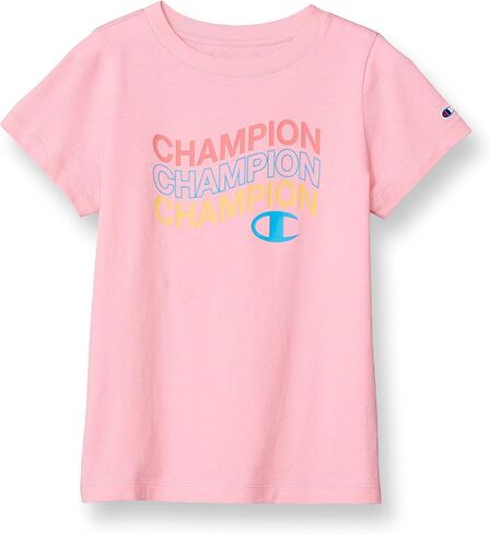 تيشيرت بناتي من Champion، أطفالي، تيشيرت قطن، رسومات متعددة in Kuwait