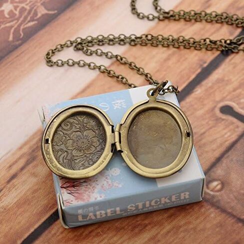 Fajewellery Vintage Engraved Flower Locket Picture Pendant Necklace for Women in Kuwait