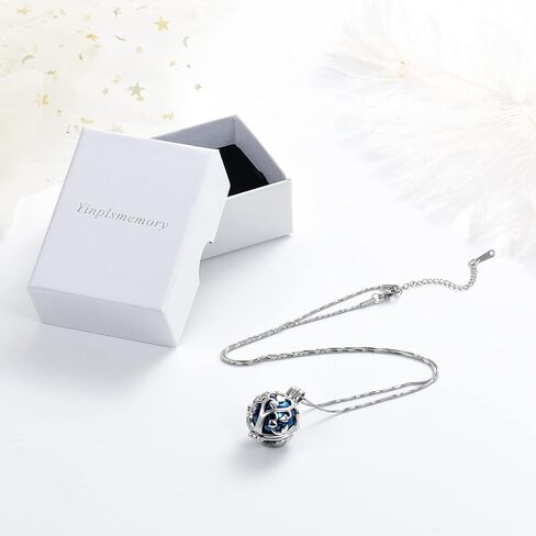 Yinplsmemory Tree of Life Urn Necklace for Ashes for Women Men Hollow Heart Keepsake Urn Locket Pendant Memorial Cremation Jewelry with Mini Ball in Kuwait