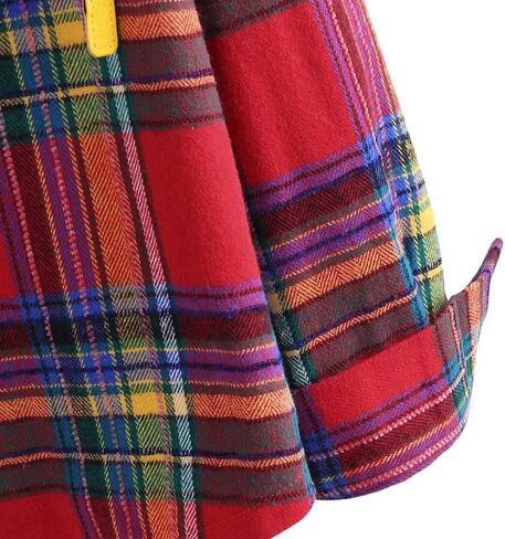 ZAFUL Women's Plaid Fleece Lined Hooded Jacket Button Up Oversized Fuzzy Coat Checkered Flannel Hoodie Jacket in Saudi Arabia