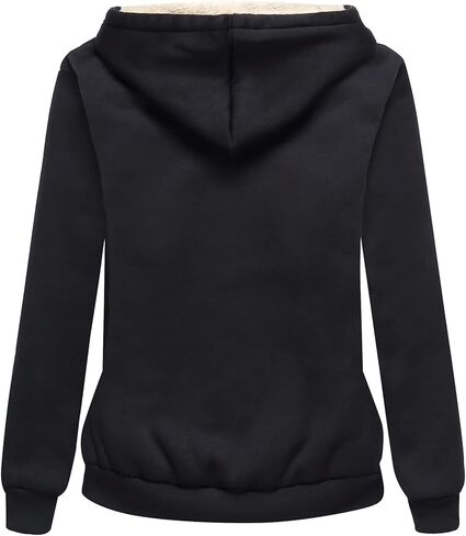 ZITY Womens Hoodies Fleece Jacket Winter Sherpa Lined Sweatshirt in Kuwait