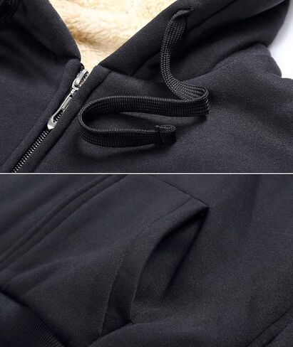 ZITY Womens Hoodies Fleece Jacket Winter Sherpa Lined Sweatshirt in Kuwait