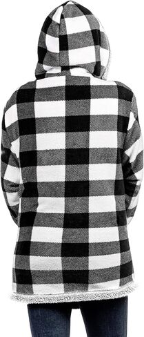 TrailCrest Ladies Smart Plush Sherpa Lined Hooded Sweater Jacket, Zip Up Classic in Kuwait