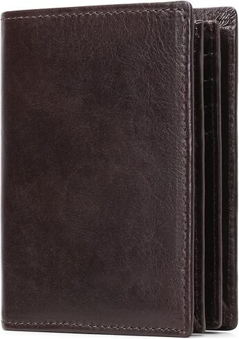 GOIACII Wallets for Men Large Capacity Genuine Leather RFID Bifold Men Wallet/Credit Card Holder with ID Window in Kuwait