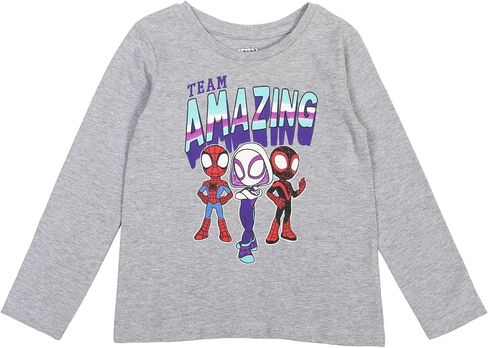 مجموعة تي شيرت Marvel Spidey and His Amazing Friends Spider-Gwen Ghost Spider Miles Morales للفتيات من طفل إلى طفل صغير in Kuwait